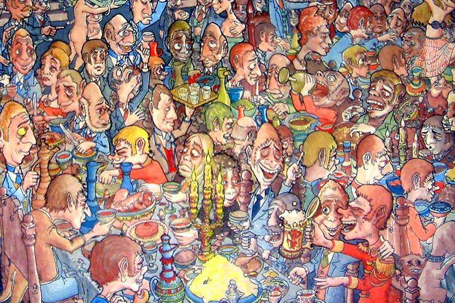 Detail of "Victorian Feast "&nbsp;by Ernest Ruckle